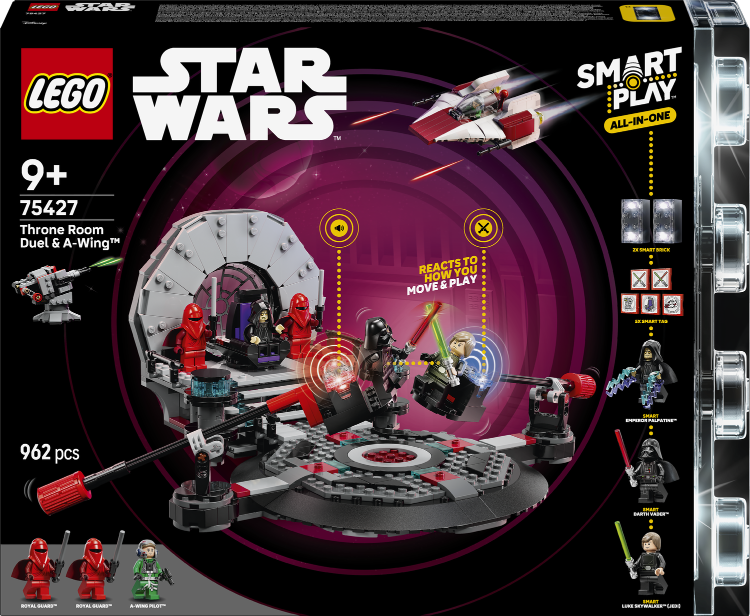 LEGO® 75427 SMART Play™: Pojedynek w sali tronowej i A-Wing™